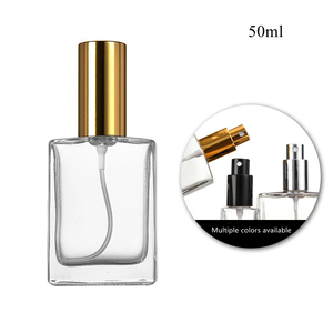 Em Estoque Frasco de Perfume Quadrado de Vidro Recarregável Vazio com Borrifador de 30ml 50ml 100ml - Product Image 5