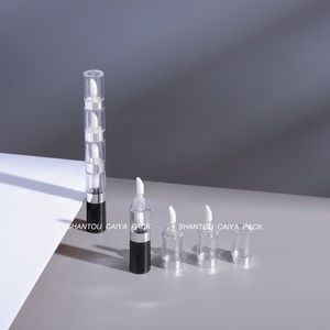 CAIYA Cute PETG Makeup Sample Trial Pack Tubes de brillant à lèvres Stack up Lip Tint Bottles 1ML Pen Shape Multi Layer Mini Lipgloss Tubes - Product Image 1