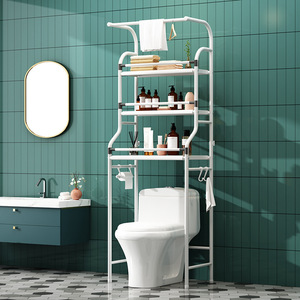 Bathroom Storage Rack 5 Tier Freestanding Corner <b>Shelf</b> For Toilet Sink Washing Machine - Product Image 3