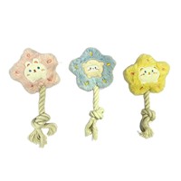 Jouet à mâcher en peluche pour chien, en forme d'étoile, couineur, motifs lapin, mouton, ours, pour les dents, vente en gros