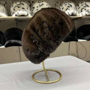 Sombrero <span class=keywords><strong>de</strong></span> boina <span class=keywords><strong>de</strong></span> lujo <span class=keywords><strong>de</strong></span> invierno <span class=keywords><strong>de</strong></span> alta calidad MWfur, calentador <span class=keywords><strong>de</strong></span> cabeza, gorra <span class=keywords><strong>de</strong></span> piel <span class=keywords><strong>de</strong></span> visón para adultos, sombrero <span class=keywords><strong>de</strong></span> piel <span class=keywords><strong>de</strong></span> visón Real para <span class=keywords><strong>madre</strong></span> para dama - Product Image 5