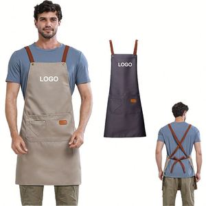 Custom Logo Sleeveless Cotton Chef Salon Worker Bib <b>Apron</b> <b>Kitchen</b> Cooking and Beauty Hairdresser for Cleaning Waitressing - Product Image 4