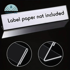 Letreros Acrílicos Transparentes Inclinados Personalizados en Existencia con Fácil Montaje para Exhibición de Escritorio, Caja de Exhibición y Etiquetas de Tarjetas de Presentación - Product Image 2