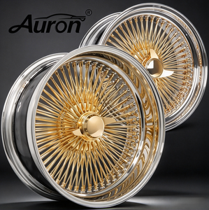 ล้ออัลลอยด์อะลูมิเนียมขัดเงา Auron รุ่นใหม่ ขนาด 17 นิ้ว แบบหลายก้าน ชิ้นเดียวขึ้นรูป หนา 20 มม. สีดำเงา สำหรับรถยนต์นั่งส่วนบุคคล ปรับปรุงตกแต่ง - Product Image 2