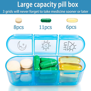 Pilulier mensuel Boîte de <span class=keywords><strong>rangement</strong></span> pour pilules pour garder les médicaments propres et faciles d'accès Boîte à pilules en plastique - Product Image 3