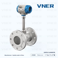 Débitmètre vortex intégré/à distance de 16 pouces, leader de l'industrie, SS304/316/Hastelloy à bride, sortie analogique/impulsion/Hart pour gaz/vapeur