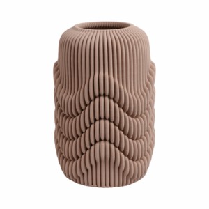 Vaso in porcellana scanalato arrotondato, moderno vaso in gres per fiori, per soggiorno, camera da letto, tavolo, ufficio, decorazione - Product Image 4