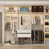 Placard et Dressing Multifonctionnels de Luxe, Conçus sur Mesure en Usine, avec Coin Bureau, Idéaux pour la Chambre et l'Aménagement Intérieur.