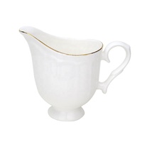 Set de vaisselle en porcelaine blanche, haut de gamme, ustensiles de table, fleur, bordure dorée, 10 pièces