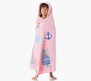 Asciugamano da Spiaggia per Bambini Certificato OEKO TEX-100, Morbidissimo Cotone Organico, Stampe Animali/Tinta Unita/Quadrate - Product Image 5