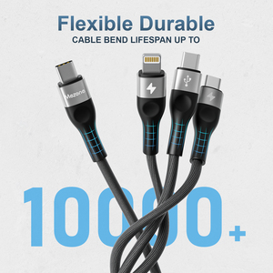Offre Spéciale Mezone 3 en 1 (Type C à C + C + L) Câble de données de charge et de synchronisation Câble d'alimentation en gros pour Iphone /Android Charge rapide - Product Image 2