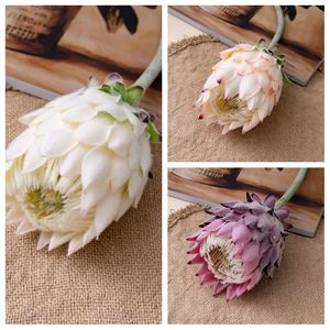 MW69910 Flor Artificial <span class=keywords><strong>de</strong></span> Protea Rey, Cynaroides Tropical Artificial, Centro <span class=keywords><strong>de</strong></span> <span class=keywords><strong>Mesa</strong></span> Hecho a Mano <span class=keywords><strong>para</strong></span> Bodas, Fiestas, Hogar, Oficina, Decoración <span class=keywords><strong>de</strong></span> Jardín - Product Image 5