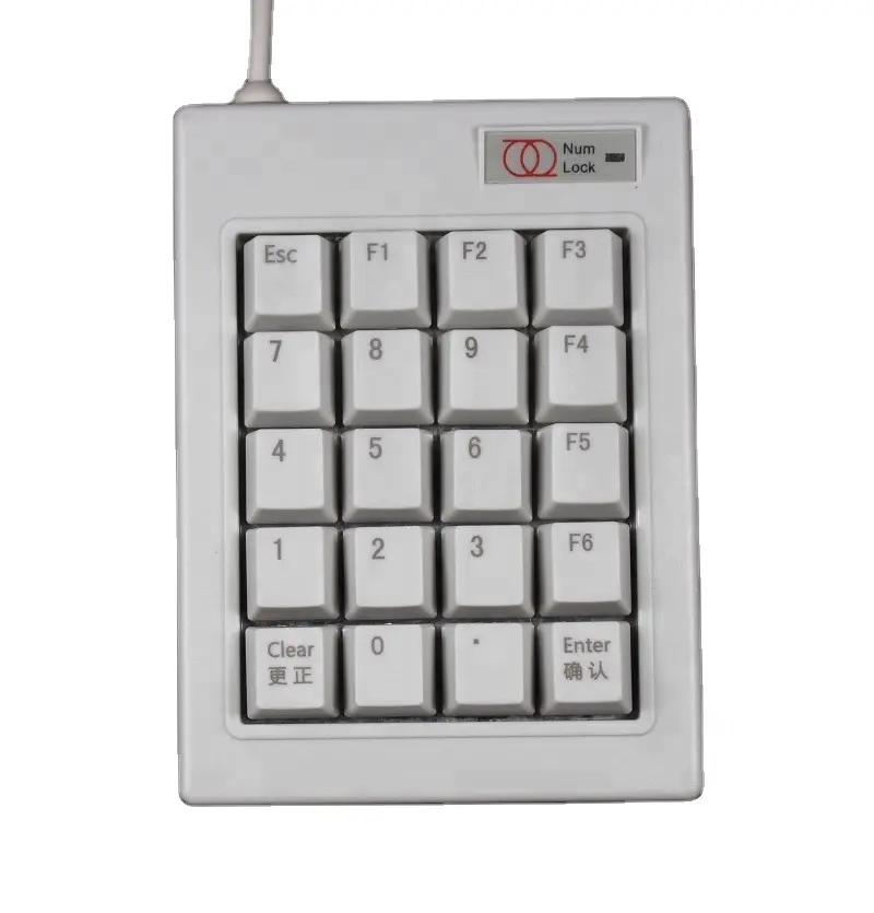 Tastiera meccanica professionale di alta qualità a 20 tasti tastiera meccanica numerica bianca tastiera meccanica numerica cablata USB 40