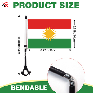 Drapeau de guidon de vélo de montagne extérieur en polyester durable, mini-drapeau imprimé sur mesure pour la pratique du cyclisme - Product Image 5