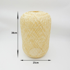 Wholesale Home Decor Rattan <strong>Lampshade</strong> Handmade Woven Bamboo Chandelier Light Cover <strong>Lampshade</strong> - Product Image 2