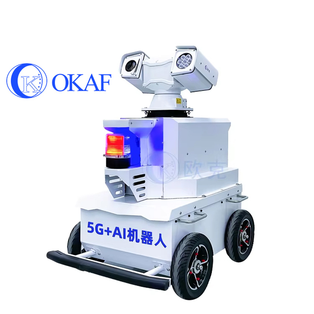 5G AI  Fire Smoke Detection Infrared Thermal Camera Security Smart Robot Inspection Robot Security Robot