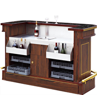Meuble Commercial Table de Bar comptoir de Bar en bois/en bois pour Restaurant panneau traditionnel en bois moderne 1850x650x1220 Cm