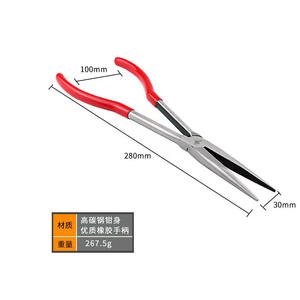 Pince à manche <span class=keywords><strong>rouge</strong></span> de 11 pouces, pince à <span class=keywords><strong>creuset</strong></span> <span class=keywords><strong>rouge</strong></span> fondant les pinces à bol en or - Product Image 2