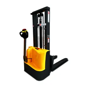 1000kg 1600mm Electric Pedestrian Stacker Hydraulic Walkie Forklift Manufacture Manual Semi Electric Fork Lift