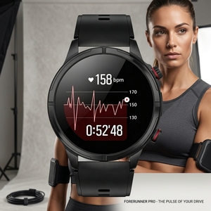<span class=keywords><strong>Montre</strong></span> connectée sport à grand écran tactile, assistant vocal IA + appels Bluetooth, détection des données de santé corporelle. - Product Image 2