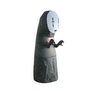 Accessoires gonflables de déguisement d'halloween en forme de dessin animé mignon et drôle, esprit d'homme sans visage pour les activités de fête des adultes