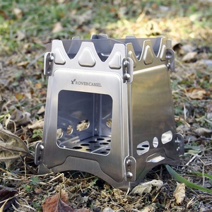 Mini Stufa a <span class=keywords><strong>Legna</strong></span> da Esterno per Campeggio, Cucina, Picnic e Viaggi in Acciaio Inossidabile Quadrata - Product Image 5