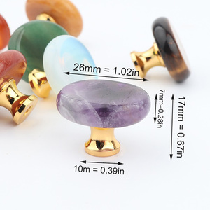 Fabricant de poignées d'armoires de cuisine en pierre brute et cristal naturel Poignée décorative de boîte à bijoux Poignée de porte Bouton de tiroir - Product Image 3