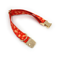 Ensemble laisse et collier pour chien en polyester, motif citrouille de dessin animé mignon et confortable, avec boucle dorée, pour toutes les saisons et les fêtes d'Halloween