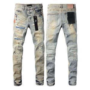 Pantalones de estilo urbano europeo-americano, de color liso, retro americano, modernos, hip-hop, Dippie, elegantes, de corte ajustado, elásticos, de tiro medio, ligeros - Product Image 1