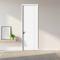 Porte intérieure moderne minimaliste en polymère, aluminium et bois |   Surface durable et facile à nettoyer, adaptée aux projets hôteliers de grande envergure