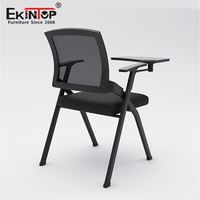 Chaise de Formation en Métal Galvanisé Robuste pour Université, Collège, Bureau, Conférence, Réunion, avec Tablette Écritoire