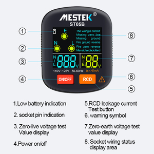 ST05B <strong>Socket</strong> Standard US Ground Tester US <strong>Plug</strong> Industrial Electric Wall <strong>Socket</strong> Cheap GFCI <strong>RCD</strong> Digital Black <strong>Socket</strong> - Product Image 4