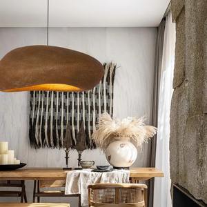 Lustre LED réglable en hauteur de style japonais Wabi-Sabi, design nordique, pour l'éclairage du salon à la maison - Product Image 6