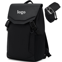 Sac à dos pour ordinateur portable de 15 pouces en polyester résistant à l'eau avec logo personnalisé pour homme, grande capacité, tendance, pour les déplacements professionnels