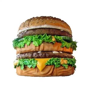 Wholesale Bespoke <strong>Giant</strong> Inflatable Hamburger Inflatable <strong>Food</strong> Models With Factory Price for Burger Shop Advertising - Product Image 5
