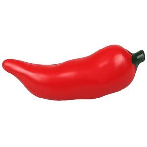 Balles anti-stress en forme de piment rouge personnalisables avec logo – Jouets anti-stress en forme de piment - Product Image 3