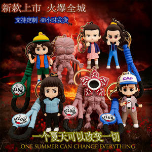 Llavero de Silicona de <span class=keywords><strong>Stranger</strong></span> <span class=keywords><strong>Things</strong></span>, Éxito de Ventas 2026, Creativo y Lindo, Colgante para Mochila, Llavero para Coche - Product Image 3