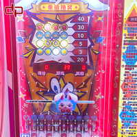 Machine de jeu de grue à tickets (Thème Lapin Clown) à monnayeur avec garantie d'un an et support en anglais pour salles d'arcade