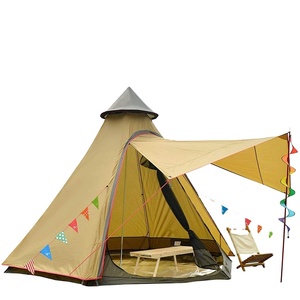 3-4 persone tenda di <span class=keywords><strong>Campeggio</strong></span> Tepee Tenda di Doppio Strato Esterno Indiani Teepee Tenda di Bell - Product Image 3