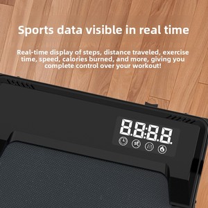 ลู่วิ่งไฟฟ้าแบบพับได้ ปรับความเร็วได้ 1-8 กม./ชม. สำหรับใช้ในบ้าน พร้อมระบบลดแรงกระแทก มีราวจับ และแผงควบคุมสีดำ - Product Image 5