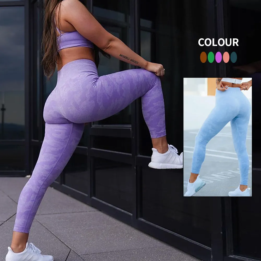 Leggings da Yoga a vita alta da donna in esecuzione abbigliamento sportivo palestra Fitness Butt Lift pantaloni da Yoga senza cuciture