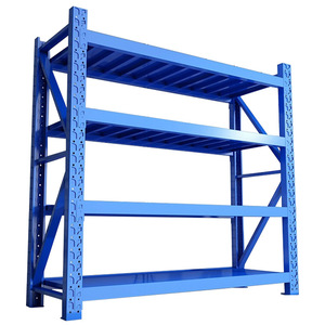 Estante de Almacenamiento Resistente de Acero Laminado en Frío Azul, 4 Niveles Ajustables y Apilables para Uso en Hogar, Almacén, Sótano y Supermercado - Product Image 5