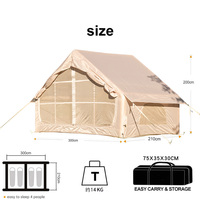 Tente cabane gonflable d'extérieur en tissu épais coupe-vent, installation rapide, abri pour camping, voyages nocturnes et fêtes