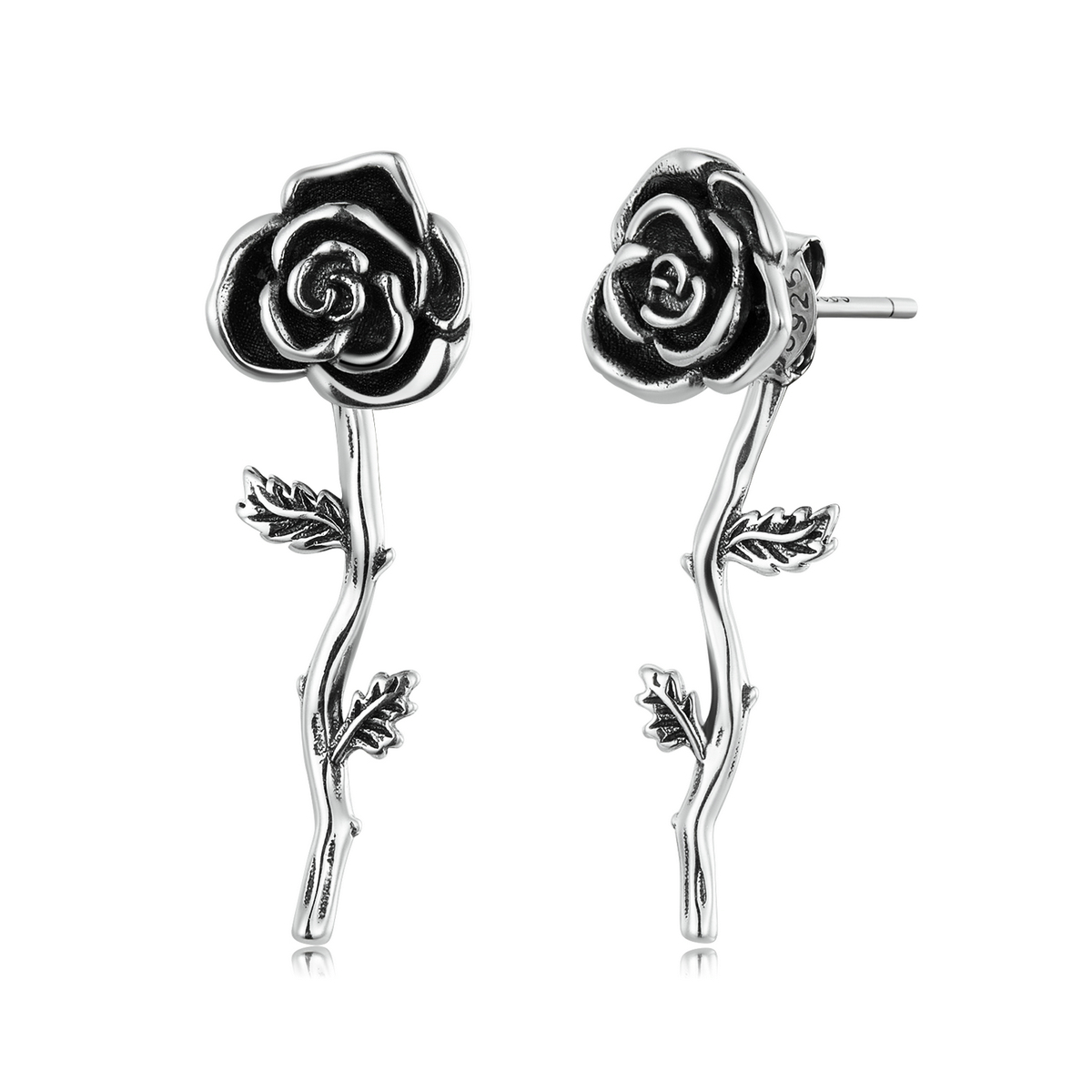 SILVER925 ROSE STUD EARRINGS /シルバー/ピアス 楽天市場】【片耳用】シルバー925 メンズ ピアス 薔薇 ローズ