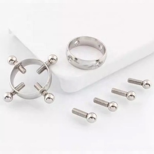 Anneau de téton circulaire réglable en acier inoxydable pour enfants, style vis, nouvelle tendance, pour piercing et décoration mammaire - Product Image 4