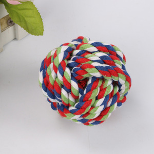 Jouet à mâcher pour chien en corde et balle, en coton durable, pour la dentition, origine Zhejiang MQMS114 - Product Image 1