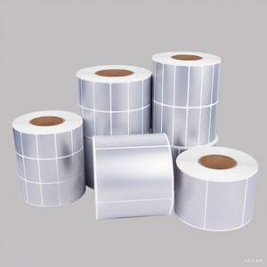 Rollo <span class=keywords><strong>de</strong></span> Etiquetas Térmicas Directas Plateadas <span class=keywords><strong>de</strong></span> 50 mm <span class=keywords><strong>de</strong></span> Ancho, Resistentes al Agua, a los Arañazos y al Desgaste, Personalizables, Material PET, para Supermercados y Tiendas <span class=keywords><strong>de</strong></span> Comestibles - Product Image 3