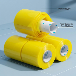 Film en rouleau souple en TPU avec impression personnalisée et fonctionnalités de plastification <span class=keywords><strong>thermique</strong></span> pour emballages cadeaux et artisanat - Product Image 4