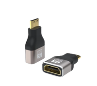 Adaptateur bidirectionnel Mini DP 2.1 Femelle-Mâle, prend en charge 8K/60Hz pour ordinateur portable, moniteur de jeu, téléphone portable, sortie AC, en alliage d'aluminium