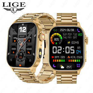 Montre Lige BWKM02 IP68 Sport Étanche Rappel d'appel Cadran personnalisé Surveillance de la santé Lampe de poche Assistant vocal Montre intelligente - Product Image 3